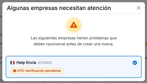 Aviso Algunas empresas necesitan atención