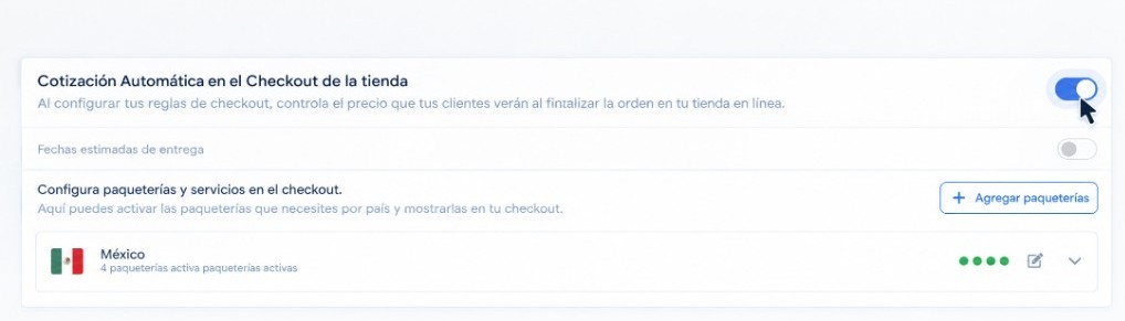 Automatic quoting in checkout with carriers